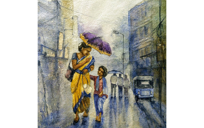 SP0037
Madras - a reflection - 37 
Watercolour on paper
11.8 x 11.8 inches
2020
Available